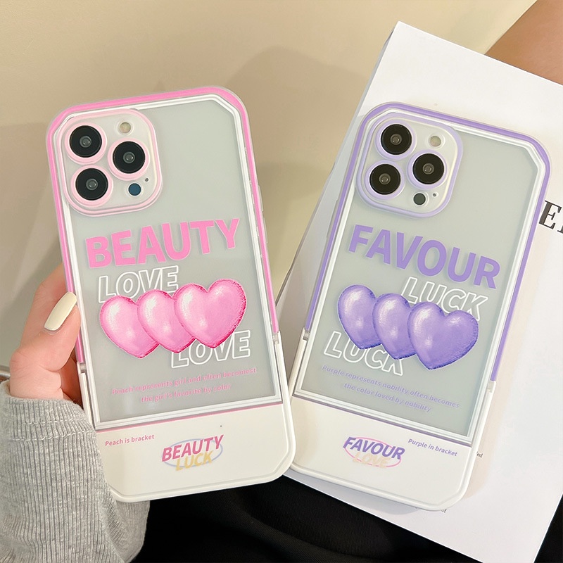 Ốp lưng iphone Ốp Điện Thoại Kèm Giá Đỡ Tàng Hình Cho iphone13Pro 11 / 12Promax xs / xr Dinuo case