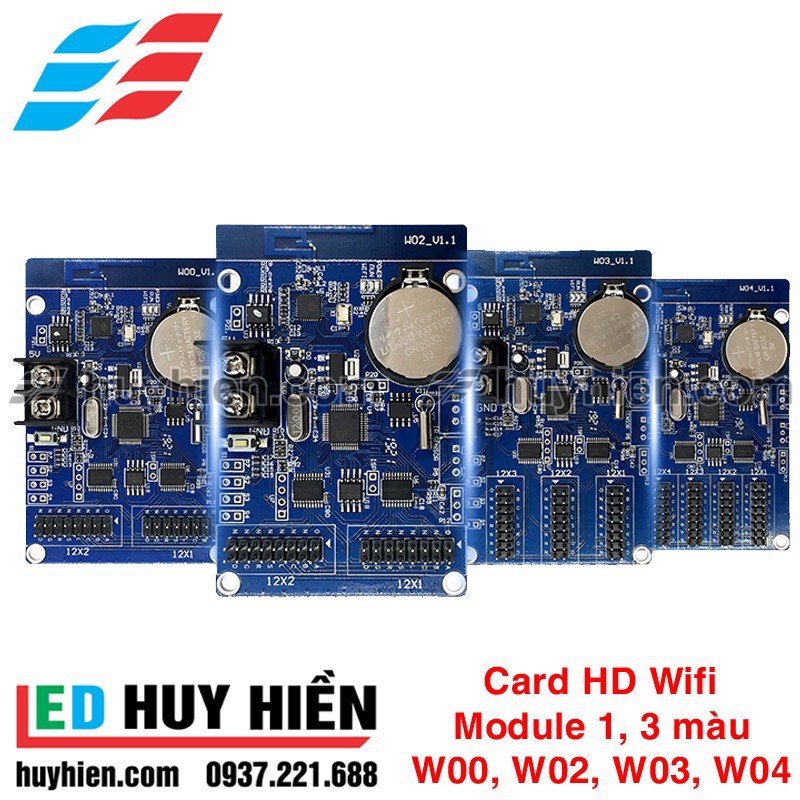 Card Wifi HD W00, W02, W03, W04 Module led 1 màu, 3 màu