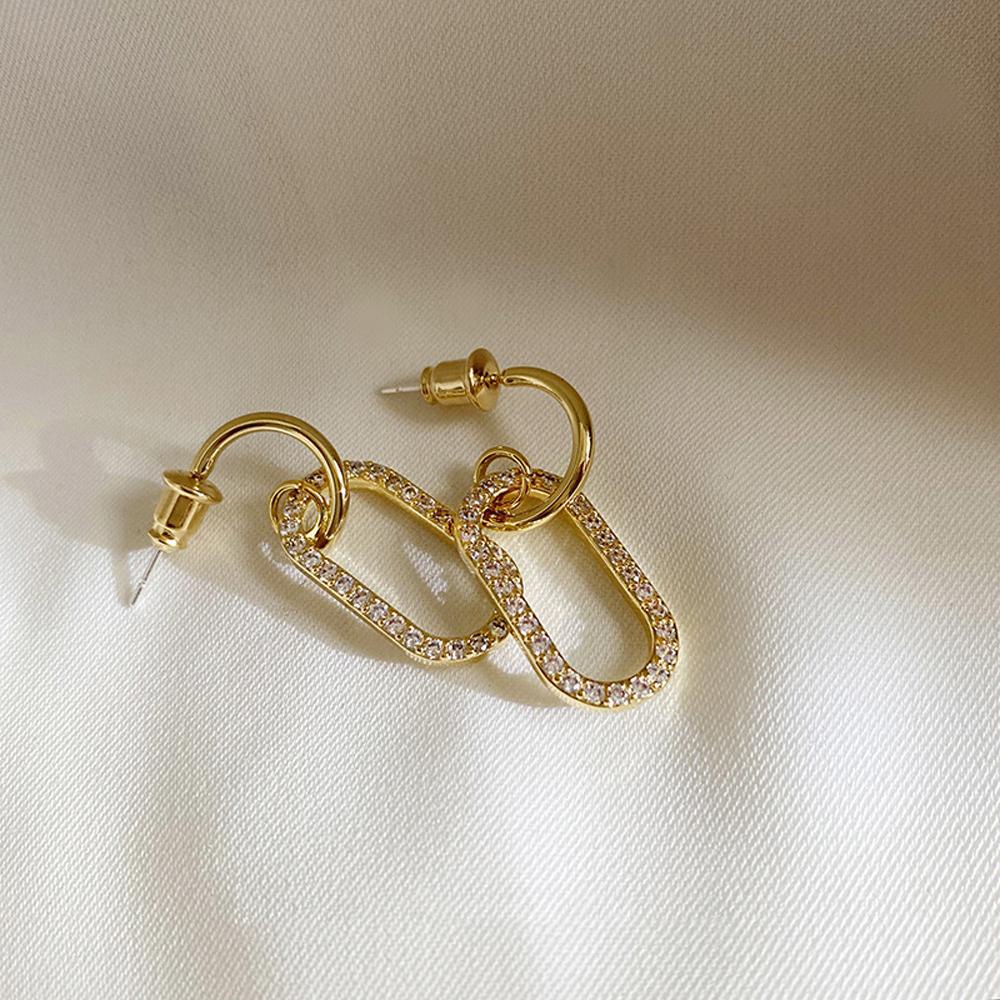 Bông Tai Dáng Dài Thiết Kế Tinh Tế Thời Trang Mùa Thu Cho Nữ|Khuyên Tai Hình Học