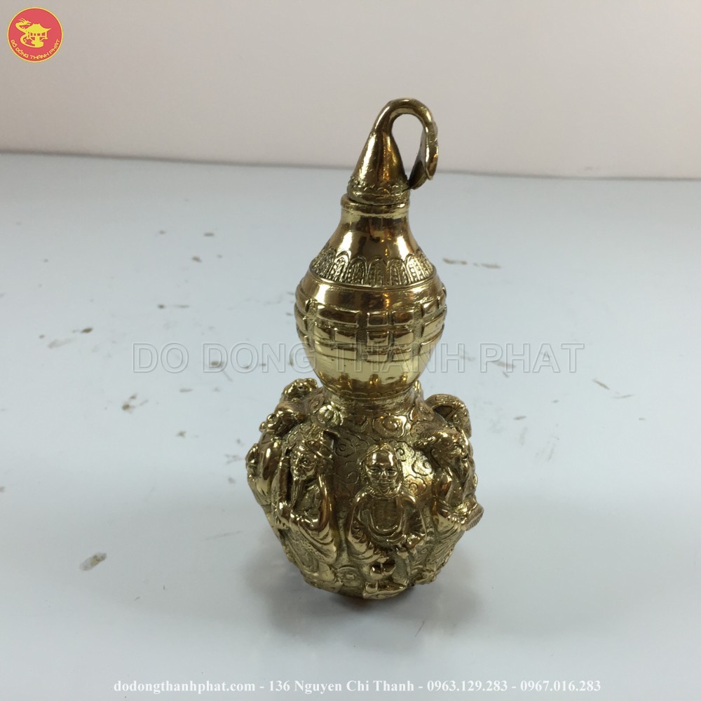 Hồ Lô Bát Tiên bằng đồng thau (cao 14cm)