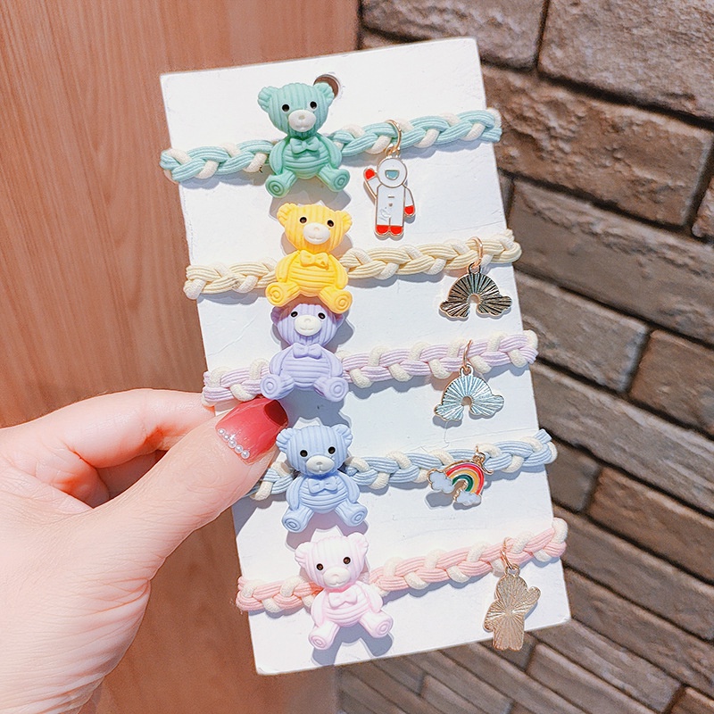 01 Sợi cột tóc nhiều màu dễ thương có tag phụ kiện tóc