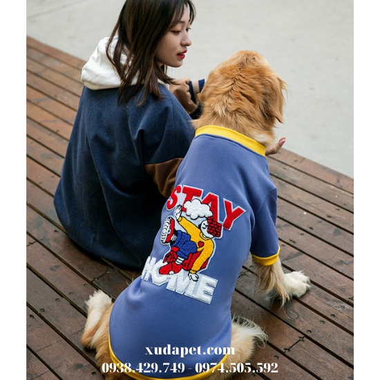 ÁO THUN STAY HOME SÀNH ĐIỆU CHO CHÓ LỚN - SP005336