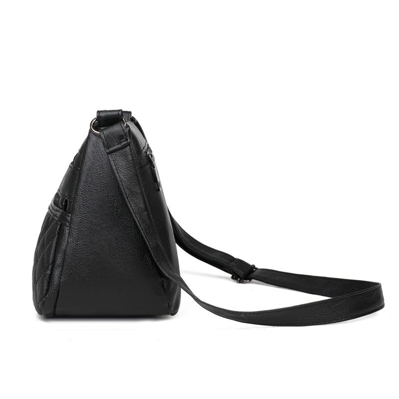 Momo Túi Đeo Chéo Vai Bằng Da Thật Thêu Họa Tiết Mới Cho Phụ Nữ Trung Niên