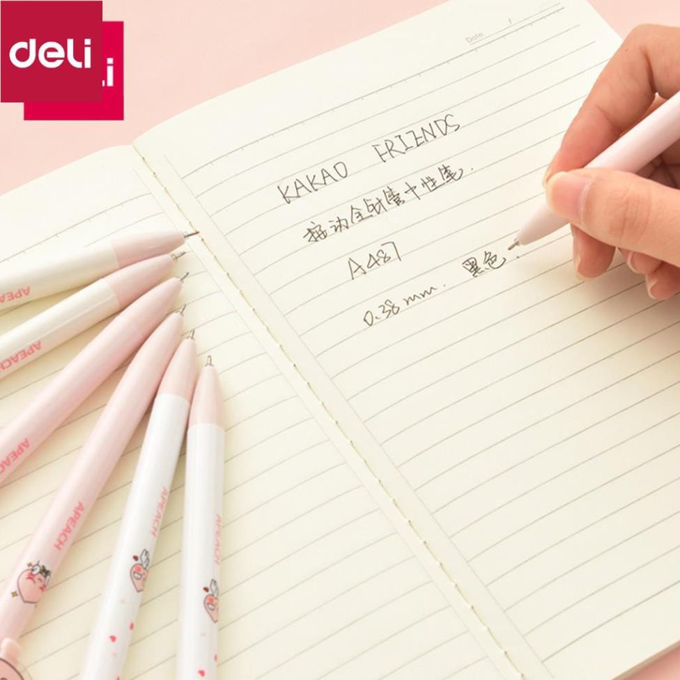 Bút Gel Deli x Kakao Friends - Mực đen - Ngòi 0.38mm - A487 [Deli]