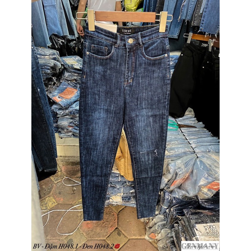 Quần bò ôm rách 2 màu. Size S M L