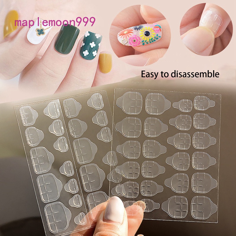 [Hàng mới về] Bộ 240 Miếng Keo Dán Hai Mặt Trong Suốt Tiện Dụng Để Trang Trí Móng Tay