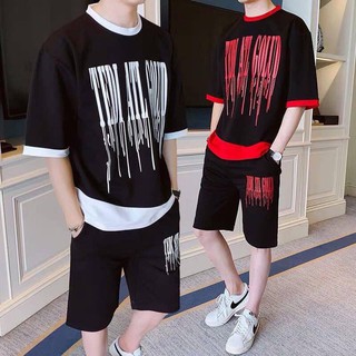 XẢ HÀNG Bộ Hè Nam, Bộ Thun Nam cộc Tay In Logo Chất Liệu Thun Lạnh Mềm Mịn - BN40 - Full Size