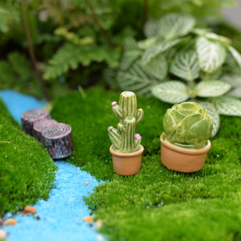 Đồ Trang Trí Hình Cây Xương Rồng Và Hoa Giả Cho Sân Vườn