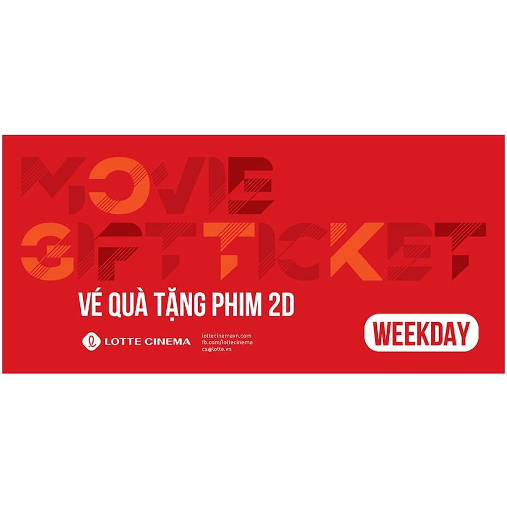 Toàn quốc - [E-voucher] Vé xem phim Lotte Cinema - Movie Gift Weekday