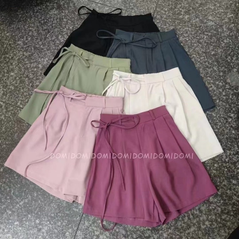 Quần short cạp chun sau dây buộc_Q0190