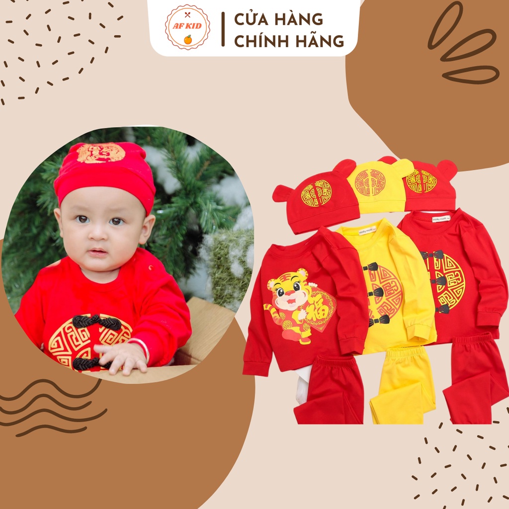 Đồ Tết Cho Bé 💖 Cao Cấp 💖 Bộ Minky Mom Tết Nhâm Dần 2022 Cho Bé Trai Bé Gái Chất Cotton Siêu Co Giãn Thấm Hút Mồ Hôi Tố