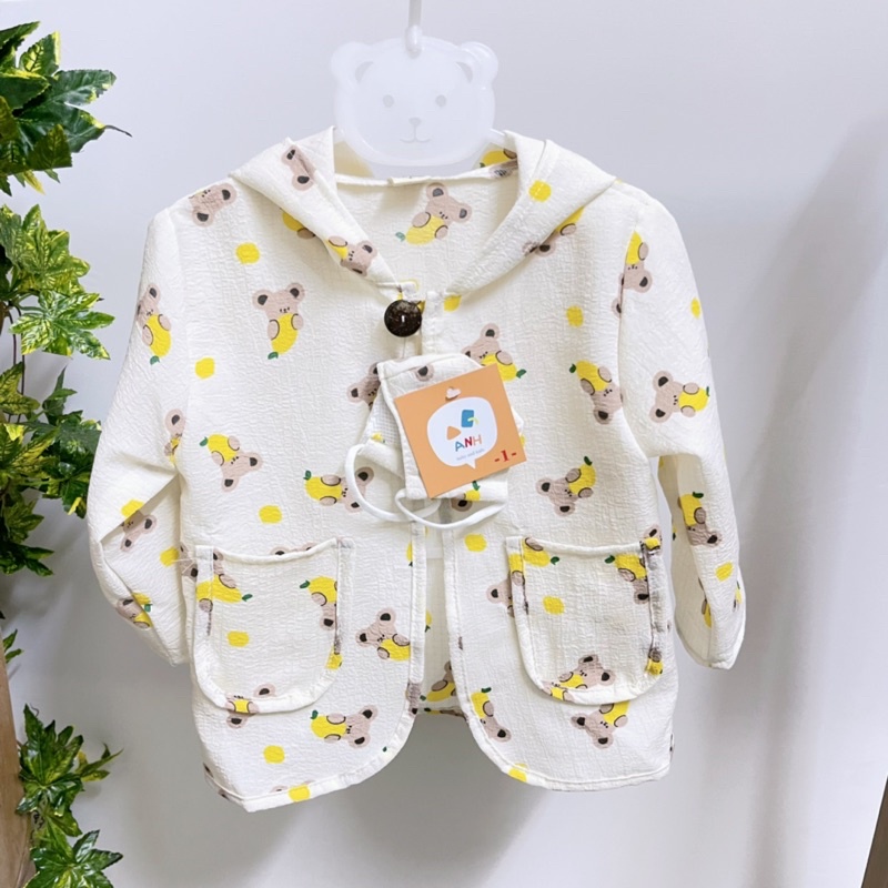 [TẶNG 1 THƯỚC DÂY] Áo khoác chất xốp Hàn cao cấp tặng kèm khẩu trang cho bé trai bé gái - Riokids AK2