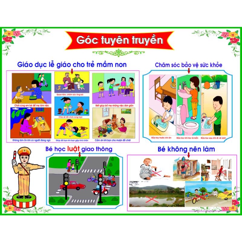 Tranh góc tuyên truyền mầm non