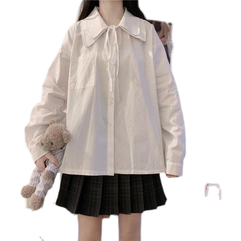 Áo sơ mi dáng rộng theo phong cách Nhật Bản dễ thương