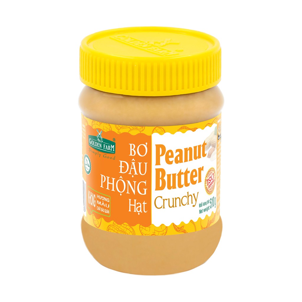 BƠ ĐẬU PHỘNG HẠT PEANUT BUTTER CRUNCHY GOLDEN FARM 510GR - HŨ LỚN ƯU ĐÃI HƠN, HÀNG CHÍNH HÃNG CÔNG TY, LUÔN DATE MỚI | BigBuy360 - bigbuy360.vn