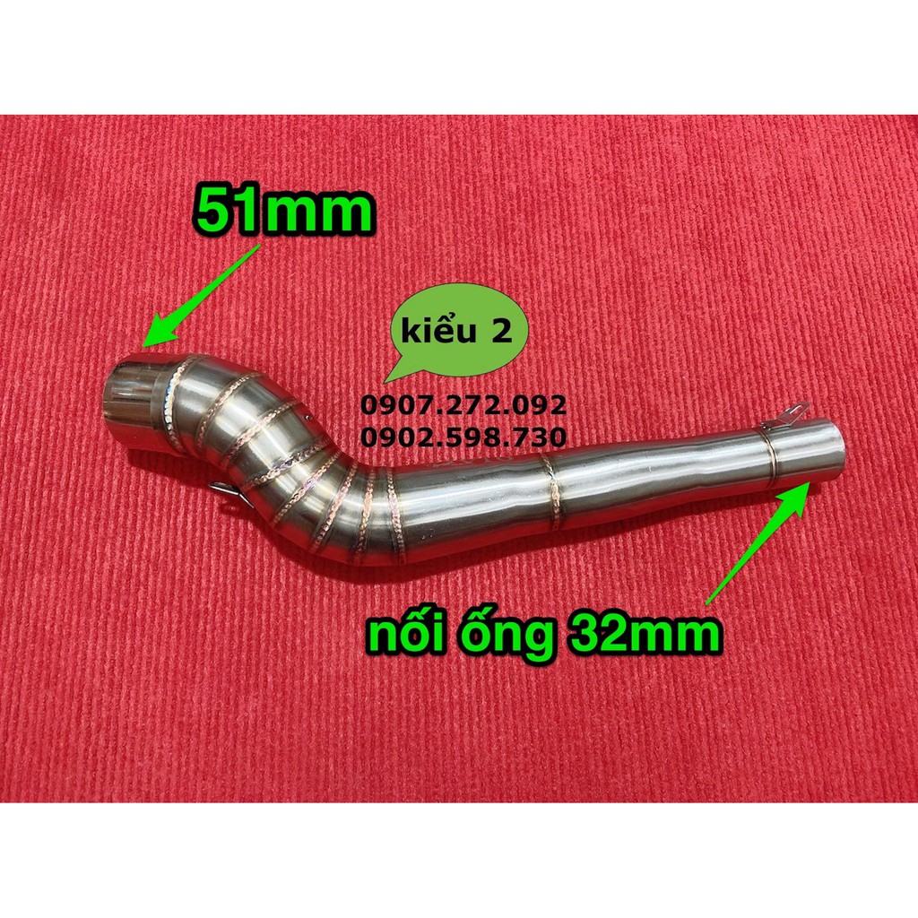 Đùi gà gắn cổ tăng 32-38-51mm inox 304