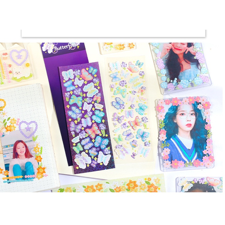 Sticker trang trí toploader nhiều kiểu Bling Bling xinh đẹp - Be Tiny Stationery