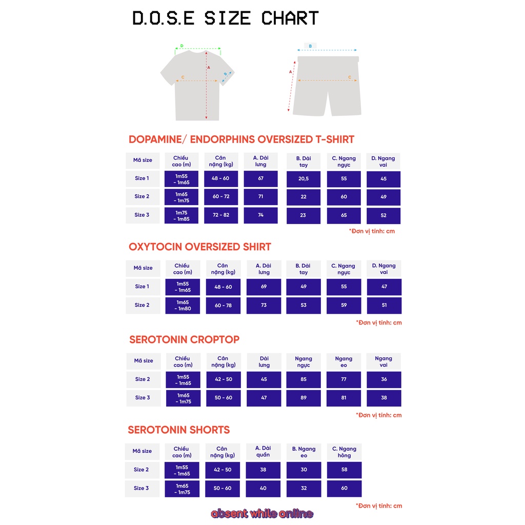 Áo phông unisex oversized Dopamine màu tím AWOL