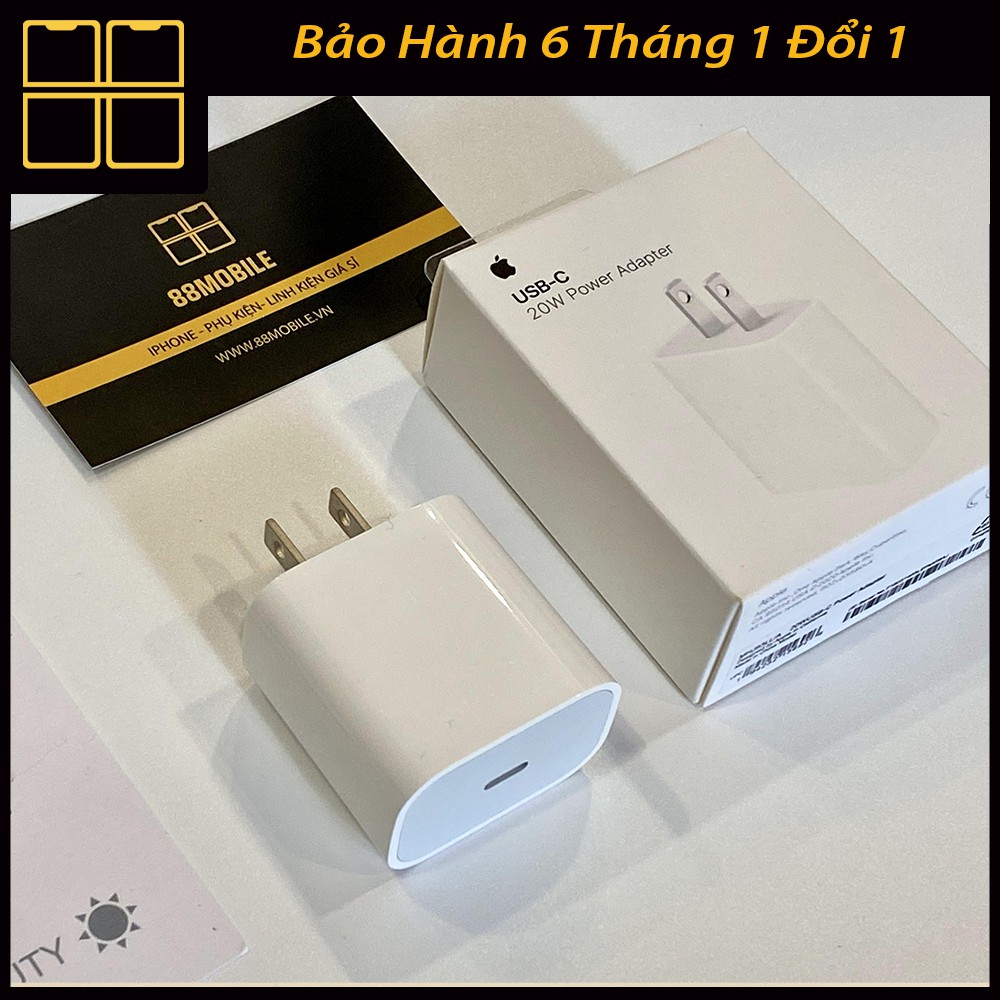 Sạc Nhanh iPhone PD 20W Chân Dẹt Sạc Nhanh cho các dòng iPhone, iPad Sạc 30 Phút lên 50% Pin. 88Mobile