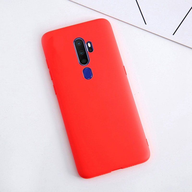 Ốp lưng silicone màu trơn kiểu dáng đơn giản thời trang cho Oppo A9/A5 2020 A92020 A 9 A52020