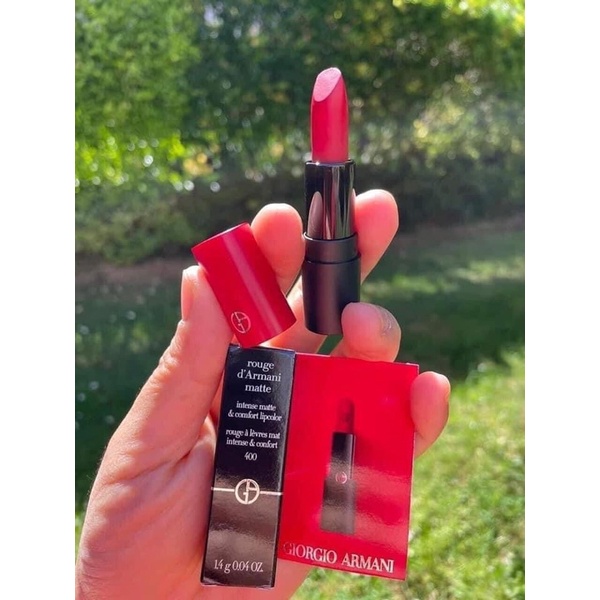 SON LÌ GIORGIO ARMANI ROUGE D'ARMANI MATTE BẢN MINI 1.5G MÀU 400 ĐỎ LẠNH