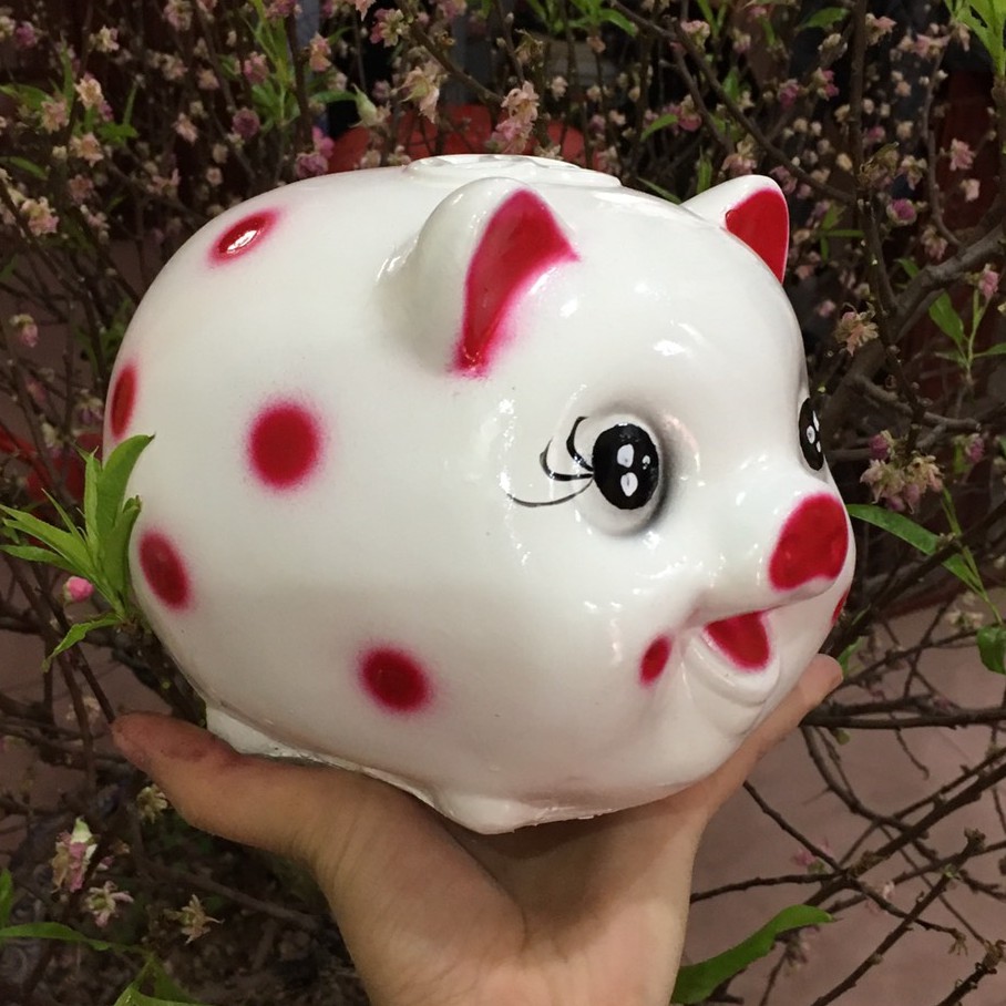 Heo/Lợn đất tiết kiệm Chấm Bi / Heo cute dễ thương / Lợn Đất Tiết Kiệm