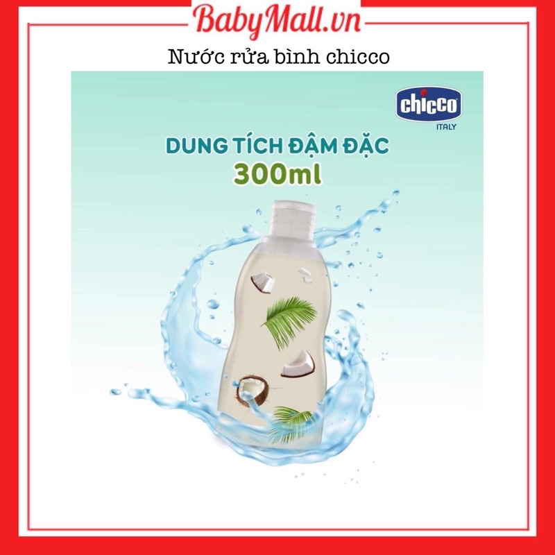 Gel rửa bình Chicco chiết xuất dầu dừa tự nhiên 300ml