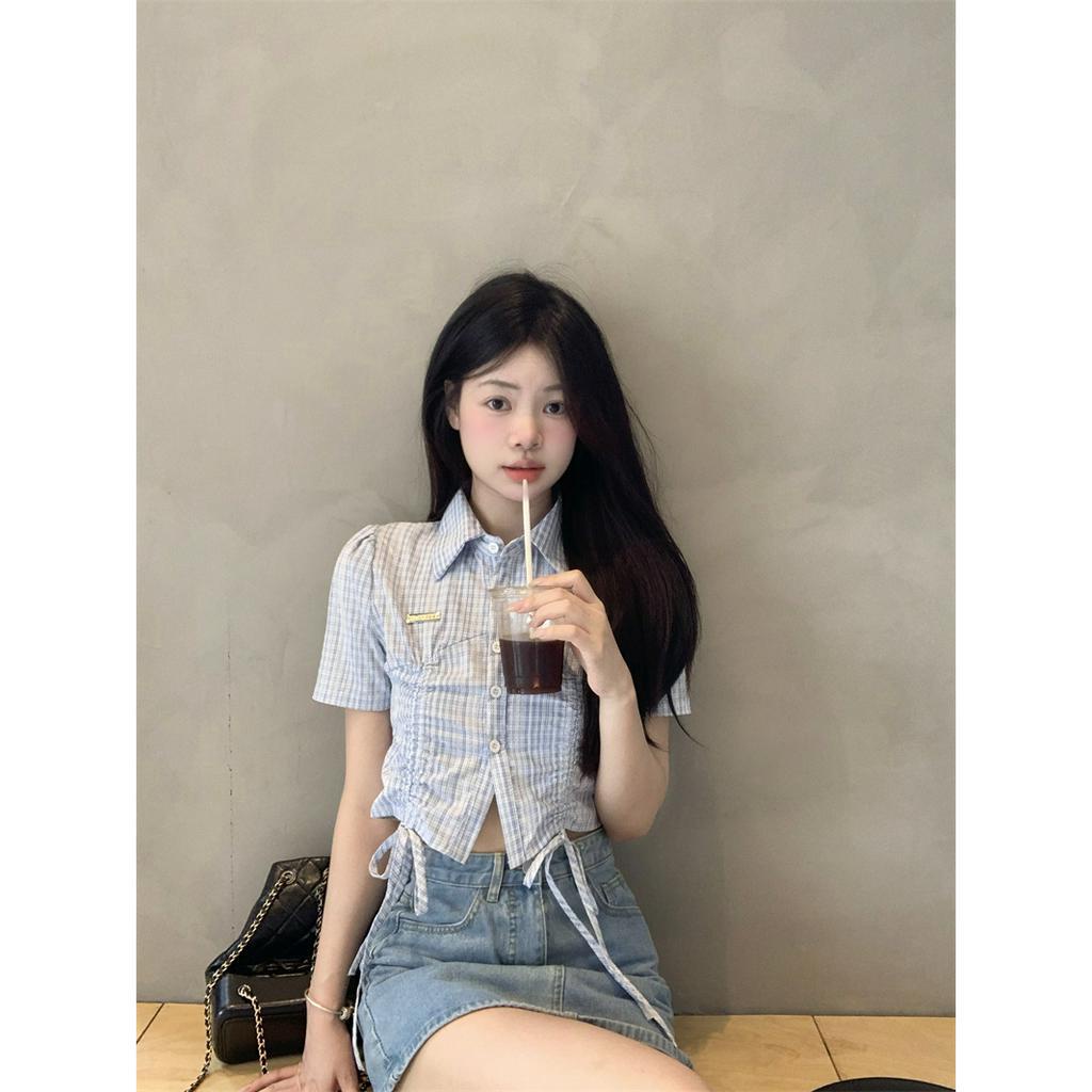 「 WELOVE1 」Áo Sơ Mi Ngắn Mỏng Phù Hợp Với Mùa Hè Cho Nữ