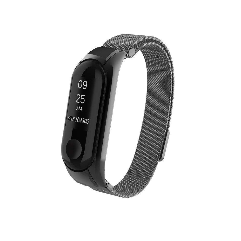 For Xiaomi Mi Band 2/3 Milanese Magnetic Loop Stainless Steel Watch Band Strap