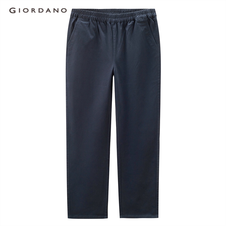 Quần dài GIORDANO 05412098 màu trơn lưng thun co giãn cho nữ