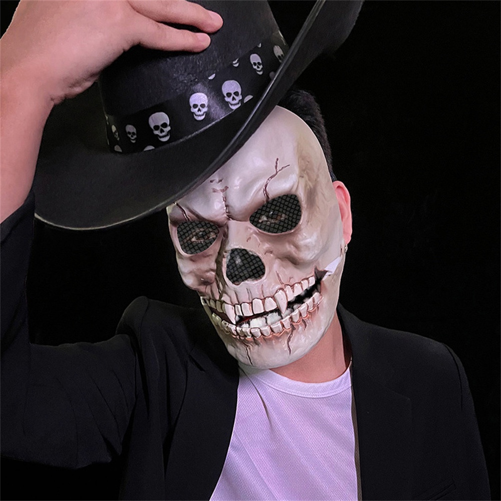 Mặt Nạ Hóa Halloween Kinh Dị Đầu Lâucó Thể Cử Động Miệng Mặt Nạ Đầu Lâu Kinh Dị Mặt Nạ Kinh Dị Đáng Sợ Dùng Trang Trí Halloween