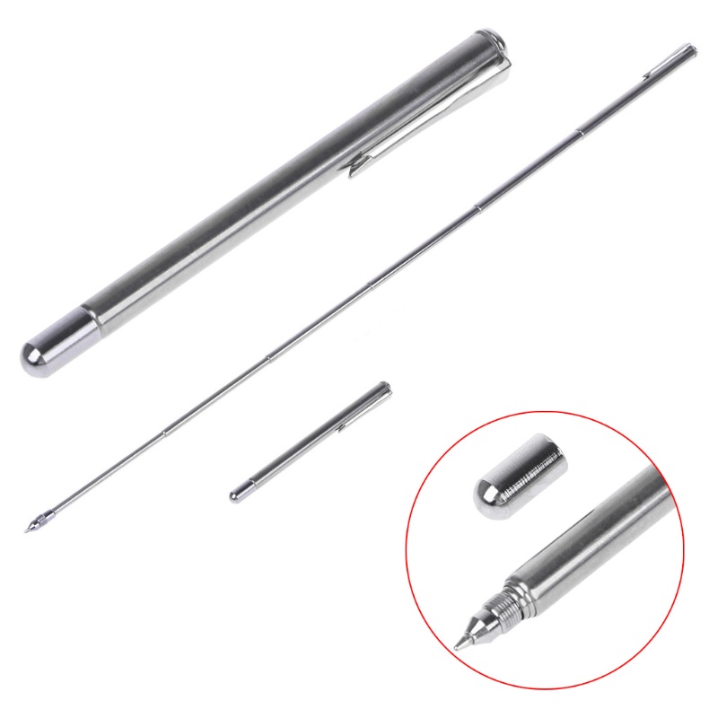Bút bi bằng thép 2 trong 1 có thể kéo dài dùng trong giảng dạy tiện lợi