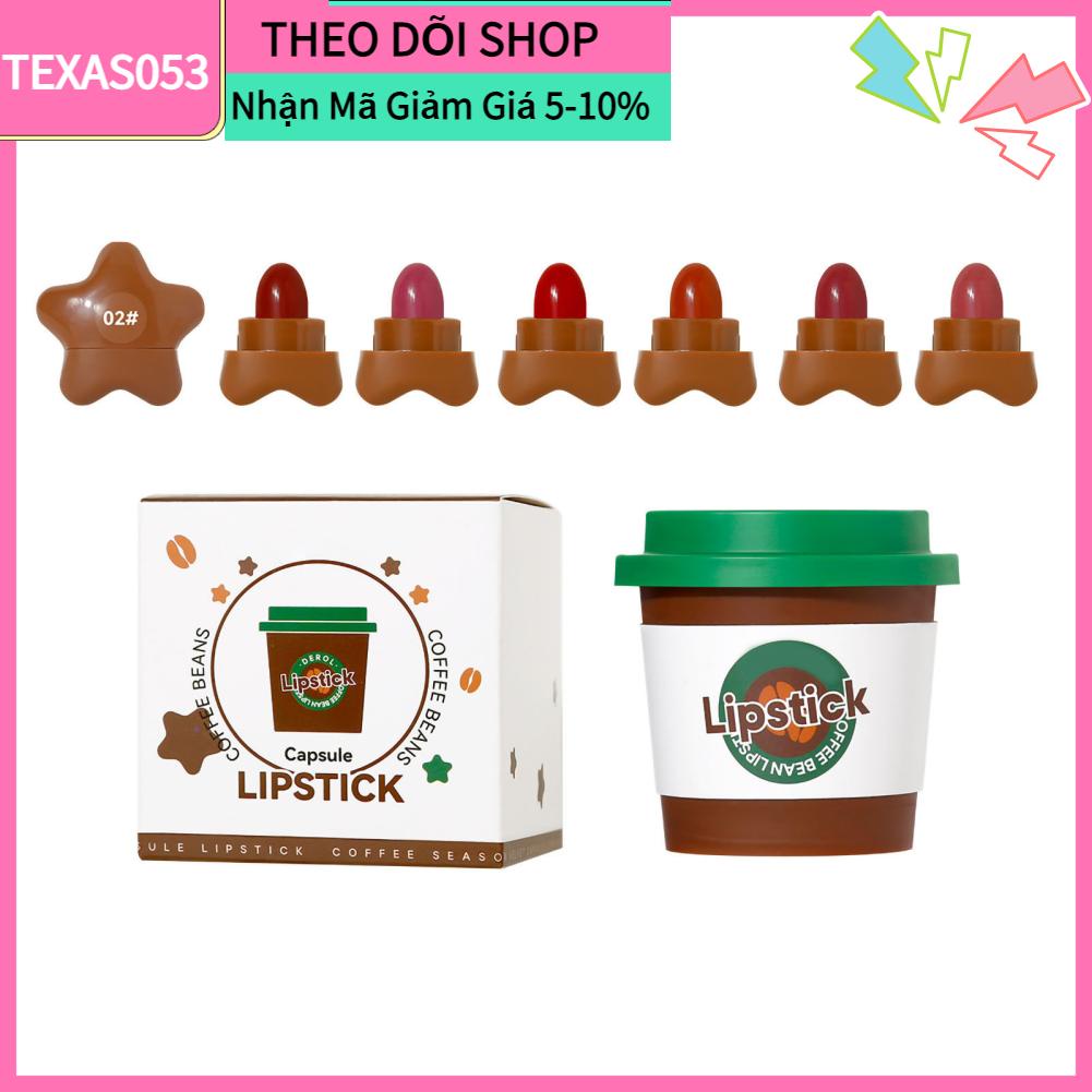 Texas053 Mini Matte Lipstick Set Phụ nữ Trang điểm Lâu dài Viên nén Son môi Sắc tố Mỹ phẩm Quà tặng sinh nhật
