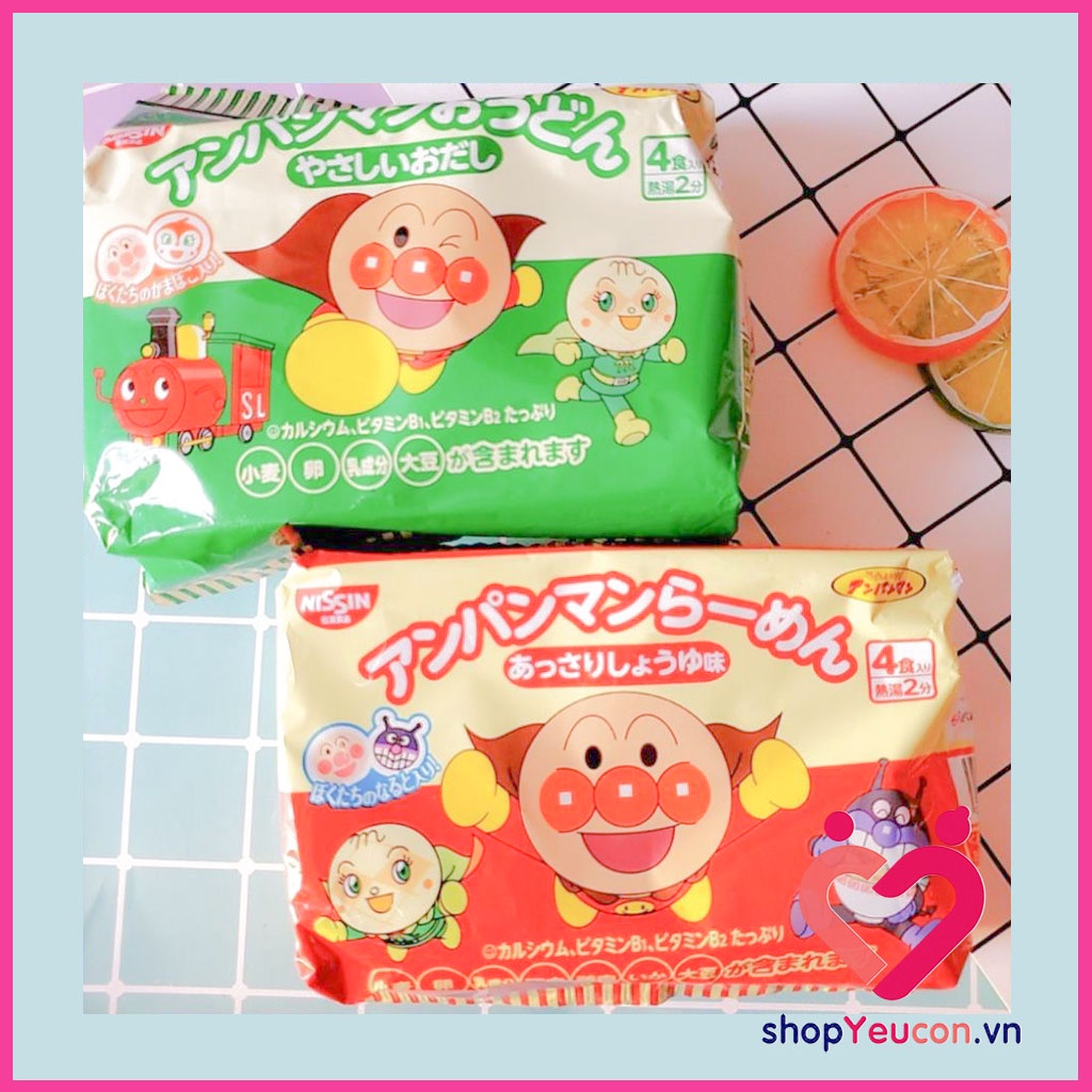 Mì Nissin Ramen Anpaman Xanh/Đỏ 90g (Gồm 3 Gói Nhỏ) [DATE T11/2023]