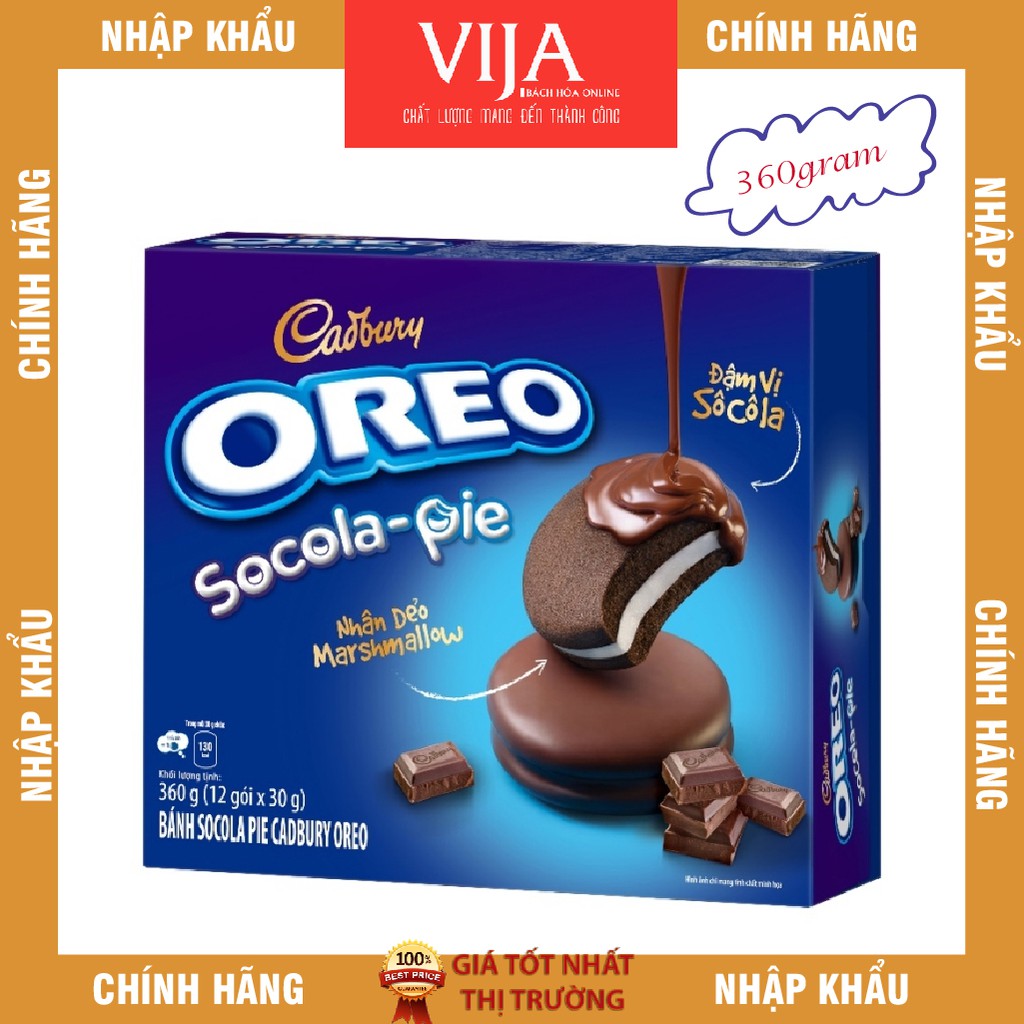 Hộp 12 bánh Oreo Socola Pie 360g | BigBuy360 - bigbuy360.vn