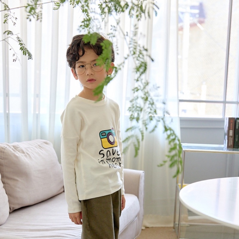 Áo cotton hình máy ảnh xuất hàn Cotakina