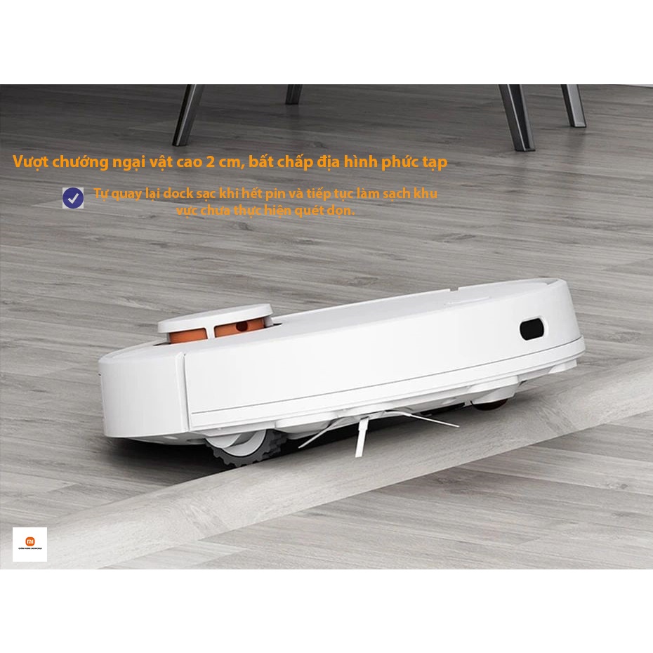 Robot hút bụi Xiaomi Vaccum Mop 2 Lite - Robo hút bụi Xiaomi vô cùng thông minh, kết nối điều khiển qua điện thoại