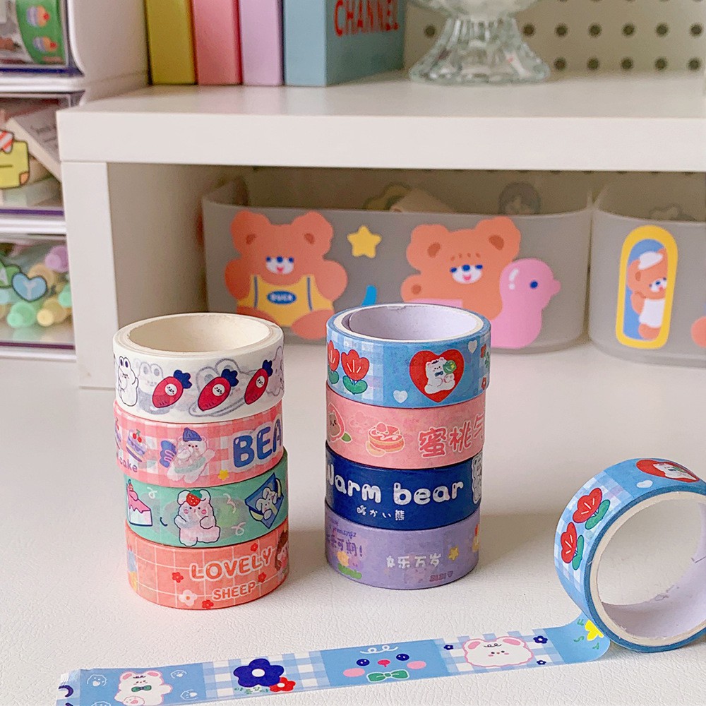 Băng keo washi tape họa tiết xinh xắn đáng yêu