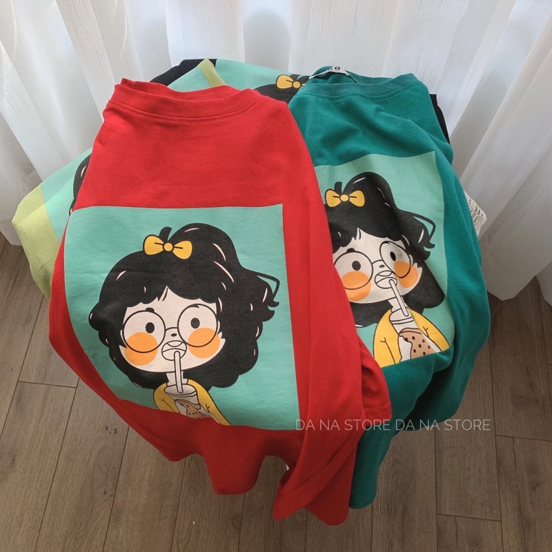 Áo thun nam nữ form rộng in hình chibi