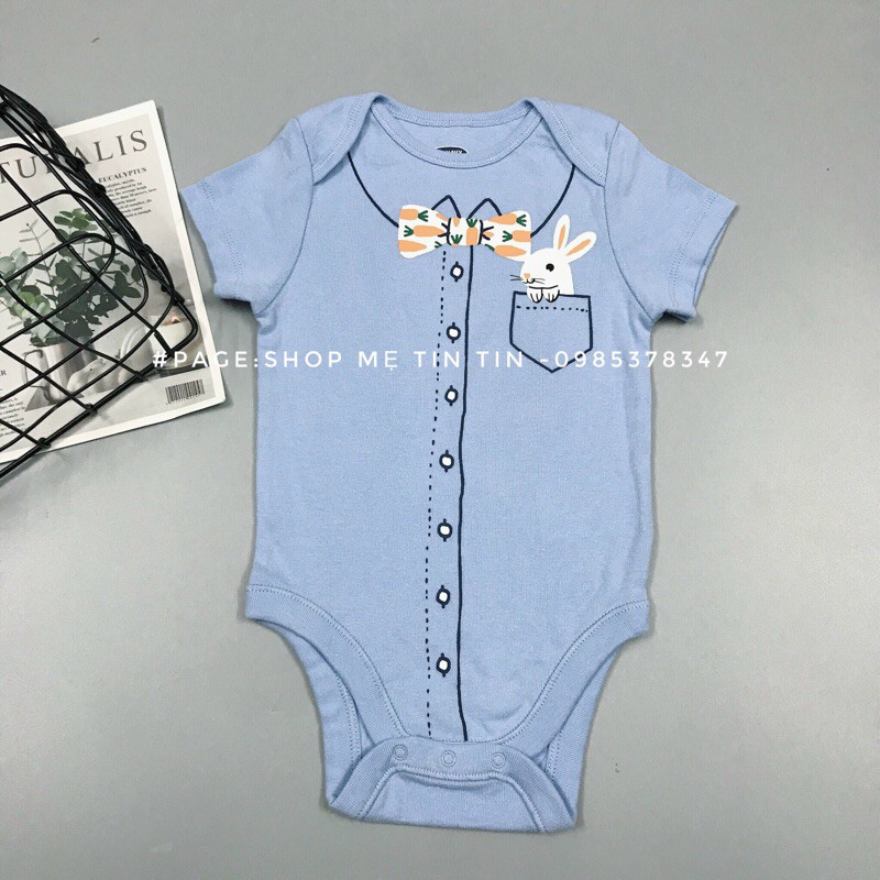 |FAMARAL2 giảm 10k cho đơn 50k|Body chip cộc tay [oldnavy] cho bé (xanh.3m,6m,12m,18m,24m)