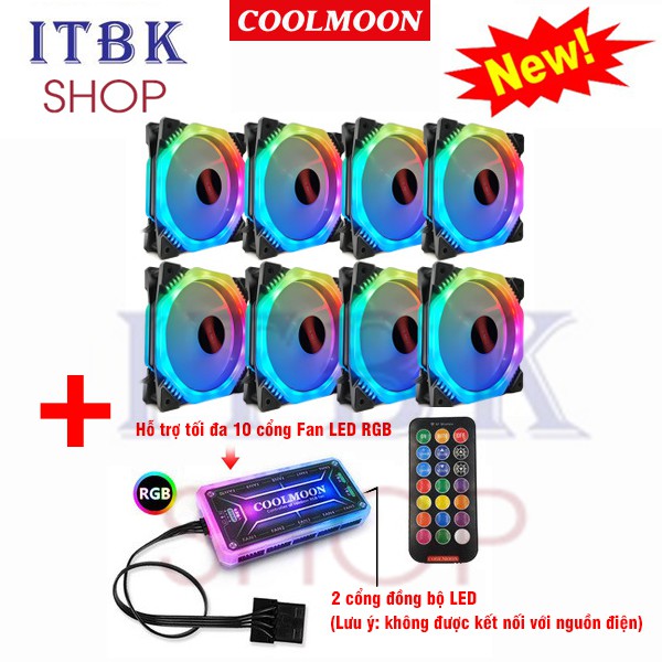 Fan Case Coolmoon Ver 9 / V9 Led RGB - Combo Tùy Chọn