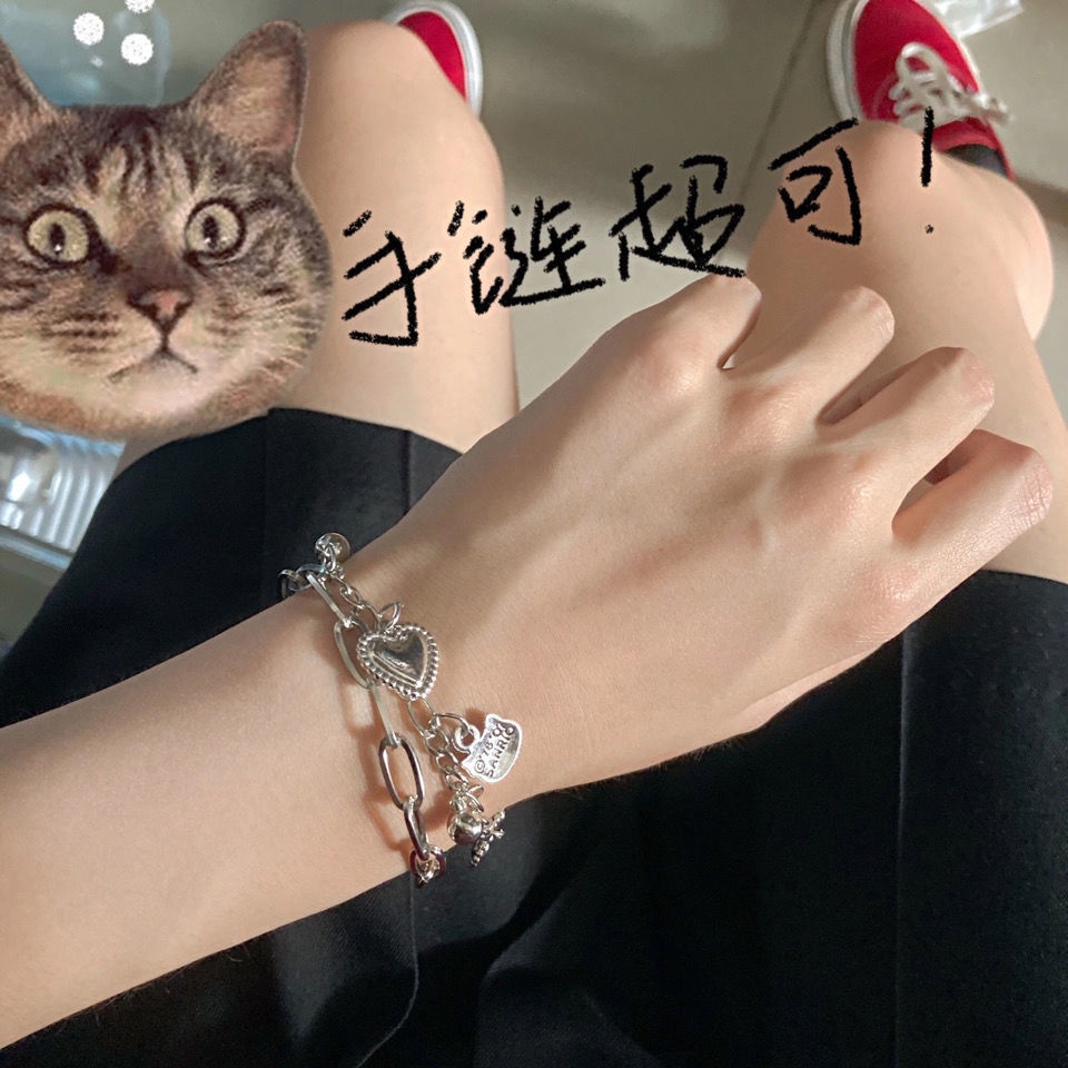 Vòng Tay Hai Lớp Mềm Mại Phong Cách Nhật Bản Xinh Xắn