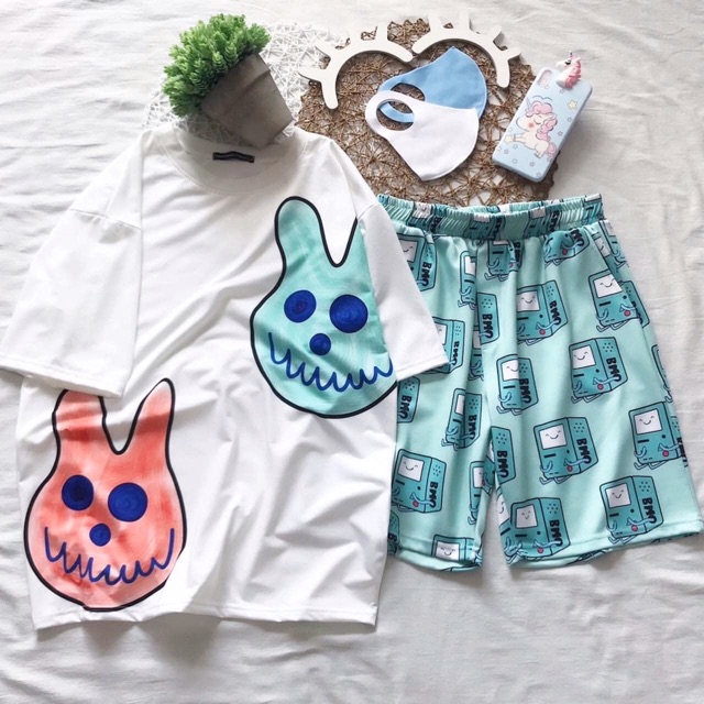 Áo Thun 3D OverSize Thỏ Ảnh Thật 100%