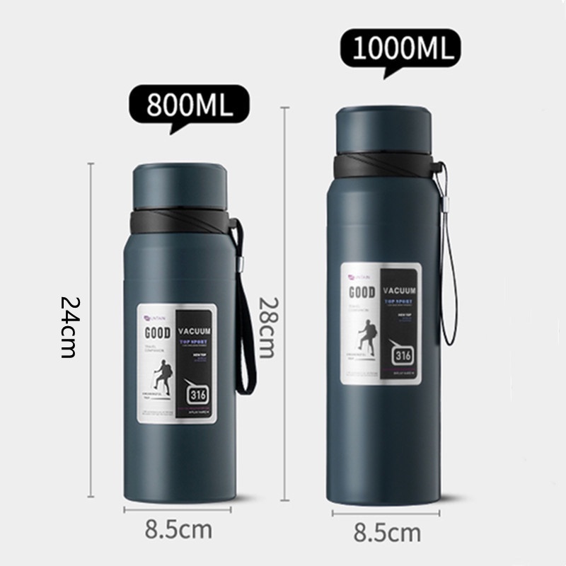 Bình Nước Giữ Nhiệt Bằng Thép Không Gỉ 316 Dung Tích 1000ml