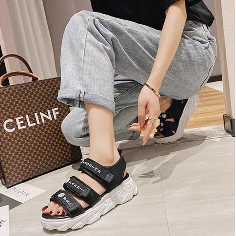 Sandal Nữ Hoa Cúc Học Sinh 3 Quai , dép nữ quai hậu dáng xinh