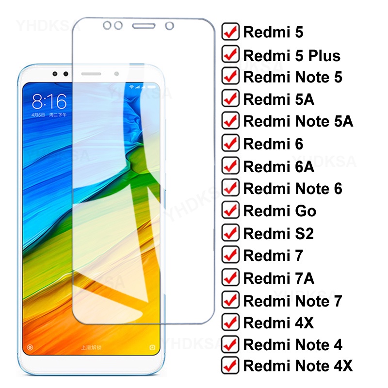 Kính Cường Lực 9D Bảo Vệ Toàn Màn Hình Cho Xiaomi Redmi 4X 5A 5 Plus 6 6A S2 Go 7A Redmi Note 4 4X 5 5A 6 7 8 Pro