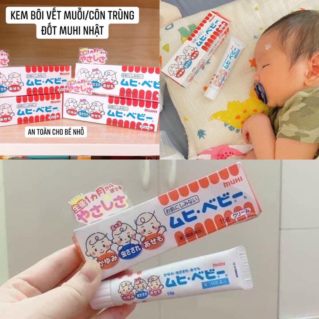 Kem bôi muỗi đốt, côn trùng cắn cho bé Muhi 15g