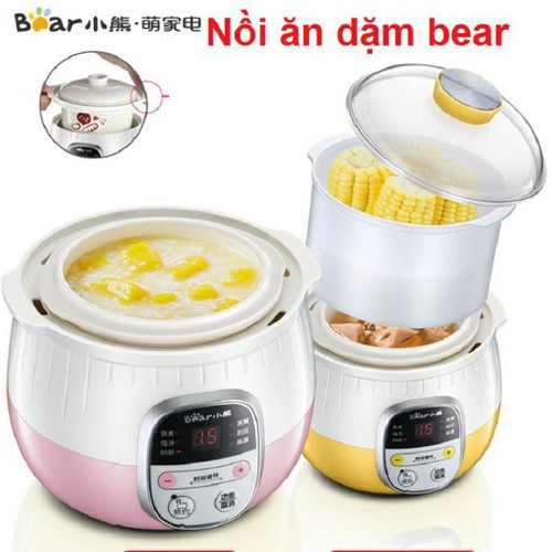 NỒI HẦM CHÁO CHẬM BEAR CÓ HẸN GIỜ 0,8L  CÓ LÔNG HẤP,4 IN 1