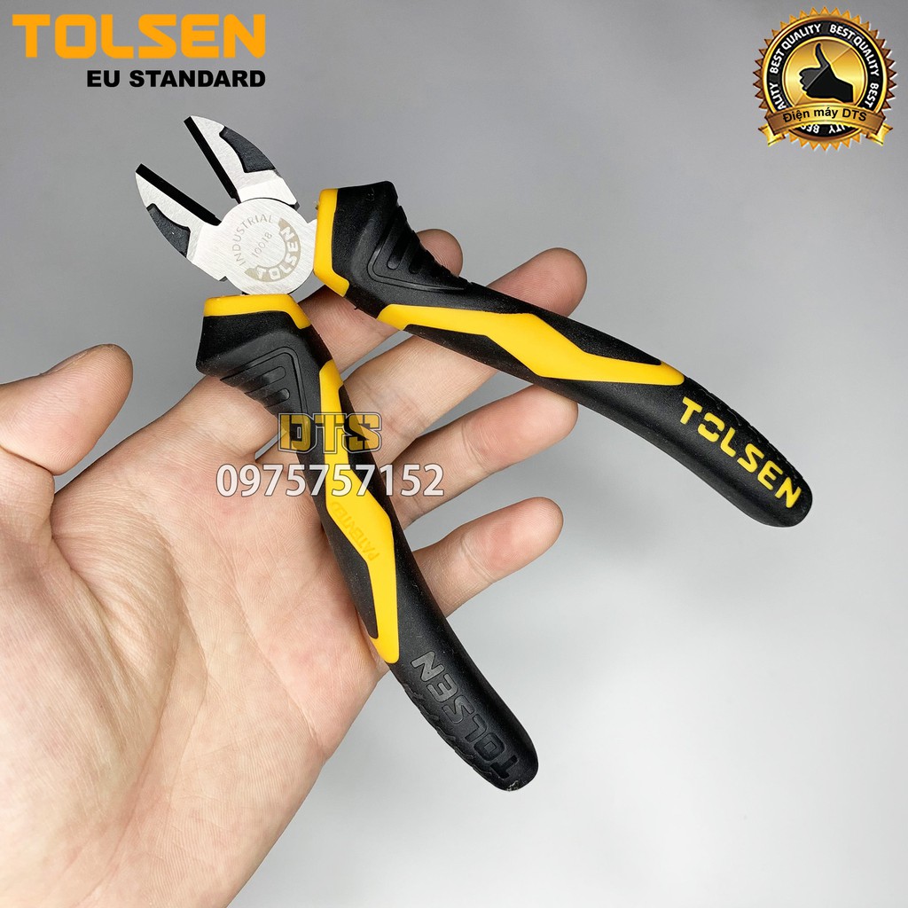 Bộ kìm cắt, kìm nhọn - kìm công nghiệp TOLSEN 6 inch/ 160mm, thép CR-V cao cấp hợp kim Niken – Tiêu chuẩn Châu Âu