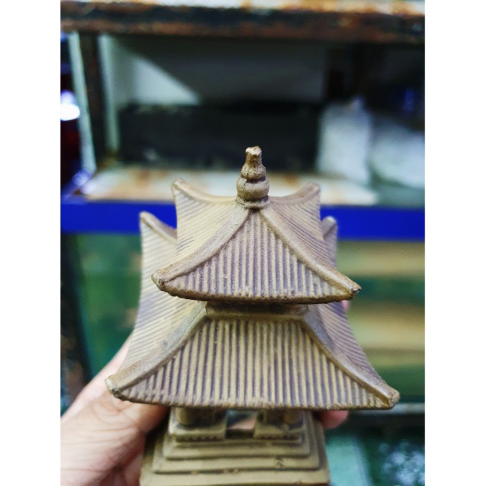 THÁP TRANG TRÍ HỒ CÁ NON BỘ RỘNG 5CM CAO 9CM